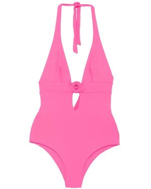 Fisico Badpak Met Halternek En Ringdetail - Roze