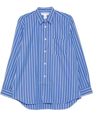 Comme des Garçons Striped Pocket Shirt - Blue