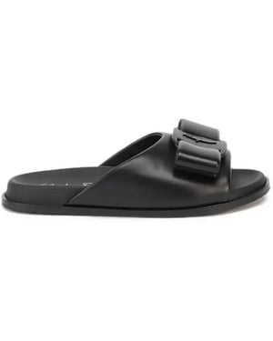 Ferragamo Vara Bow Sandals - Black