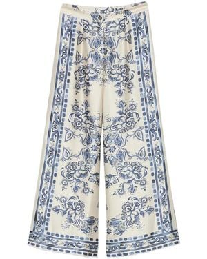 Liu Jo Pantalon À Imprimé Foulard - White