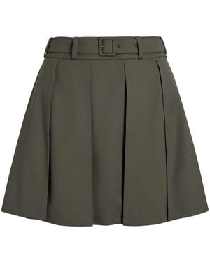 Patou Pleated Mini Skirt - Green