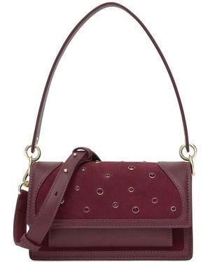 Tous Grommet Detail Satchel - Purple