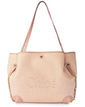 Chloé Clover Shoulder Bag - Natural