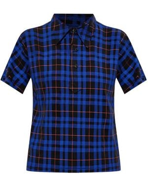 Maison Margiela Short-Sleeve Polo - Blue