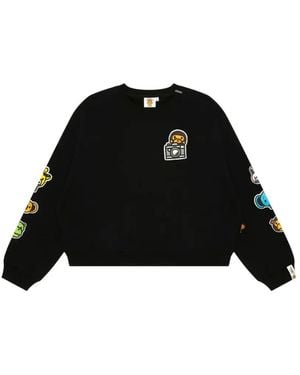 *BABY MILO® STORE BY *A BATHING APE® Pull Baby Milo À Imprimé Graphique - Black