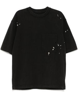 CROQUIS Embroidered T-Shirt - Black