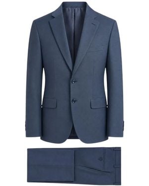 pierlorenzo Costume Boutonné À Revers Crantés - Blue