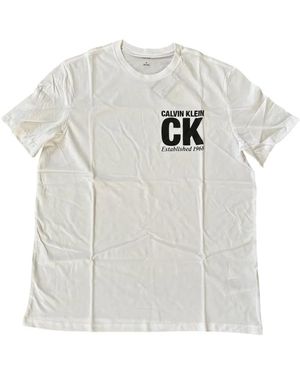 Calvin Klein Round-Neck Logo T-Shirt - White