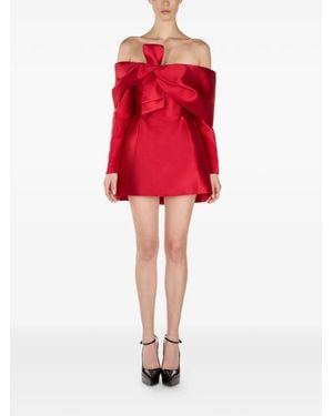 ARAFTU Bow-Detail Off-Shoulder Mini Dress - Red