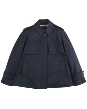 Fay Buttoned Trench Jacket - Blue