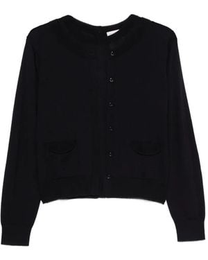 Semicouture Button-Up Wool Cardigan - Black