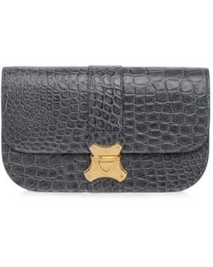 Kwanpen Crocodile-Effect Wallet - Gray
