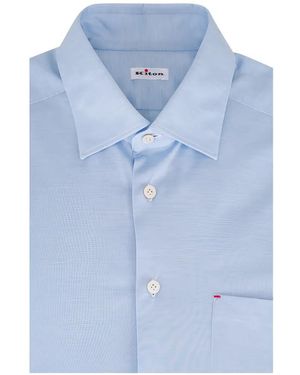 Kiton Classic-Collar Shirt - Blue