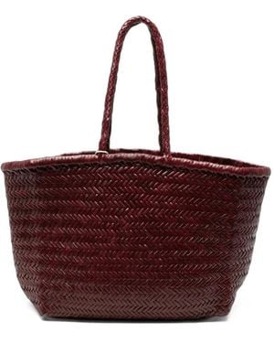 Dragon Diffusion Big Bamboo Triple Woven Tote Bag - Purple