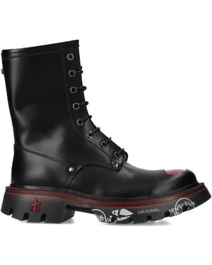 Premiata Brixtond 463 Lace-Up Zip Boots - Black