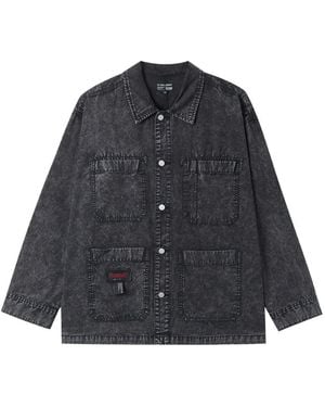 Izzue Buttoned Pocket Cotton Jacket - Blue