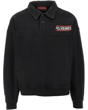 Pleasures Graphic Polo Shirt - Black