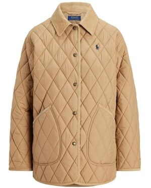 Polo Ralph Lauren Quilted Corduroy-Collar Jacket - Natural