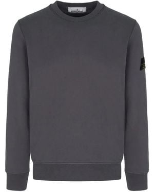 Stone Island 6100060 Organic Cotton Fleece Sweatshirt - Grey