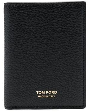 Tom Ford Portemonnaie Aus Strukturiertem Leder - Schwarz