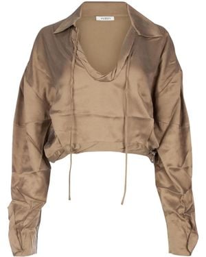 Yuzefi Blusa con cuello italiano - Neutro