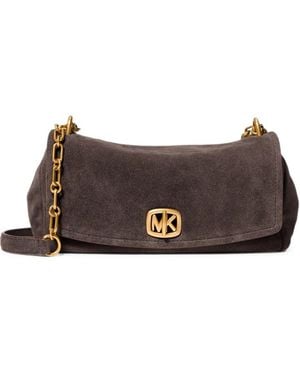 Michael Kors Bryant Small Suede Convertible Shoulder Bag - Brown
