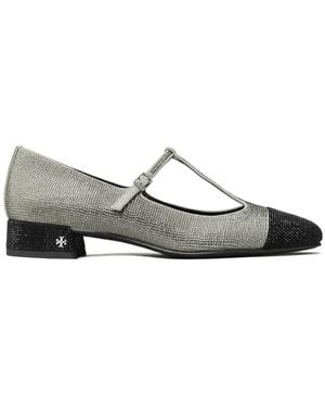 Tory Burch ラインストーン フラットシューズ - グレー
