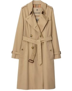 Burberry ダブルブレスト トレンチコート - ナチュラル