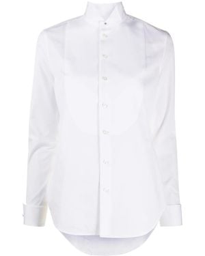 Ralph Lauren Wingtip-Collar Tuxedo Shirt - White