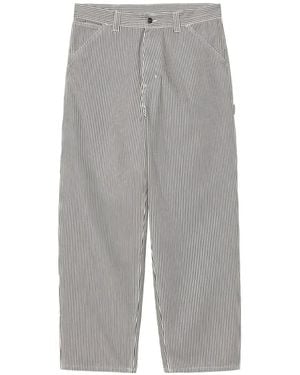 Carhartt Mercer Single Knee Striped Trousers - Grey