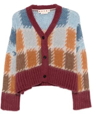 Marni V-Neck Cardigan - Red