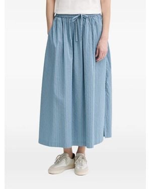 Marc O' Polo Vertical-Stripe Drawstring Skirt - Blue