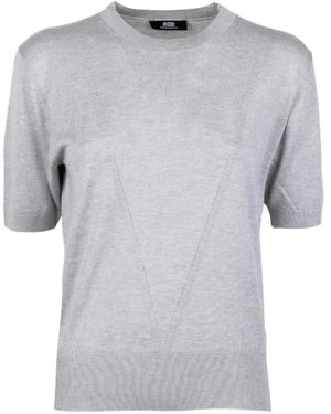 Alpha Studio Seam Detail T-Shirt - Gray