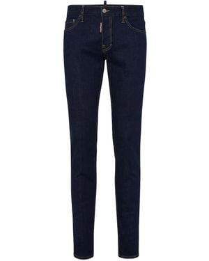 DSquared² Contrast-Stitching Jeans - Blue