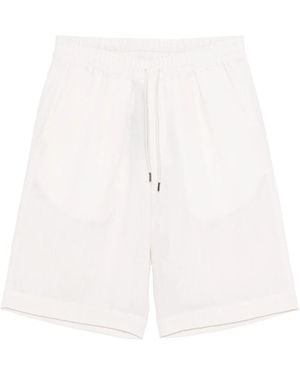 Herno Linen Shorts - White