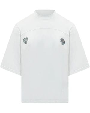 Mordecai Falcon Print T-Shirt - White