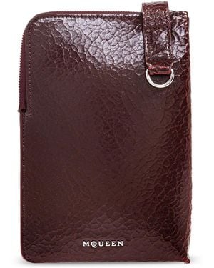 McQueen ロゴ スマホポーチ - パープル