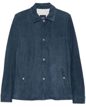 Barba Napoli Sj Tyler Button Suede Jacket - Blue