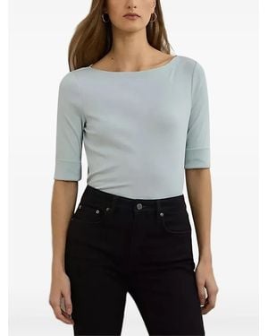 Ralph Lauren Boat-Neck Three-Quarter-Sleeve T-Shirt - Grey
