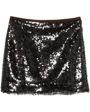 Roberto Collina Sequin-Embellished Mini Skirt - Black