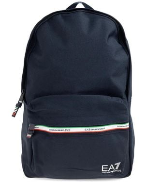 EA7 Sac À Dos Rayé - Blue