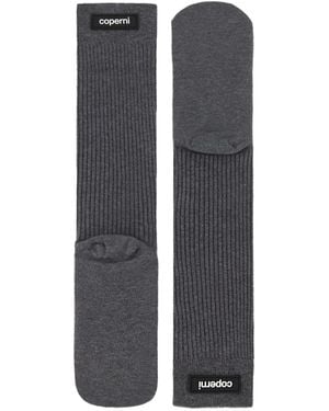 Coperni Geribbelde Sokken - Grijs