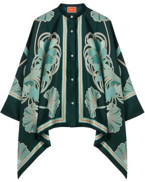 La DoubleJ Floral-Print Shirt - Green