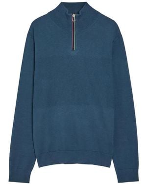 Paul Smith Quarter-Zip Sweater - Blue
