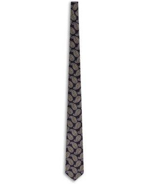Fursac Paisley-Print Silk Tie - White
