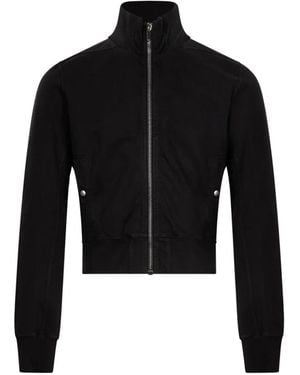 Rick Owens Zip-Up High-Neck Jacket - Black