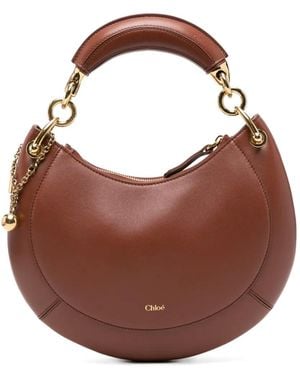 Chloé Banana Leather Top-Handle Bag - Brown