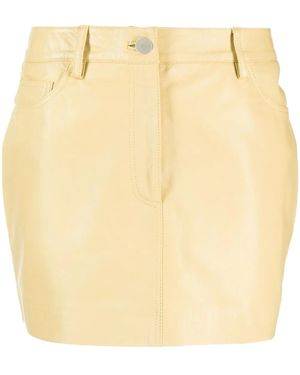 Remain Leather Mini Skirt - Natural