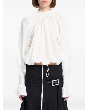 Ann Demeulemeester Flared-Cuff Blouse - White