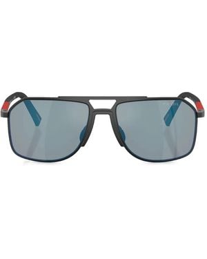 Prada Linea Rossa Pilot-Frame Sunglasses - Grey